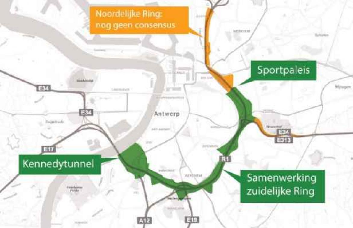 Weg naar overkapte Antwerpse ring is ingeslagen