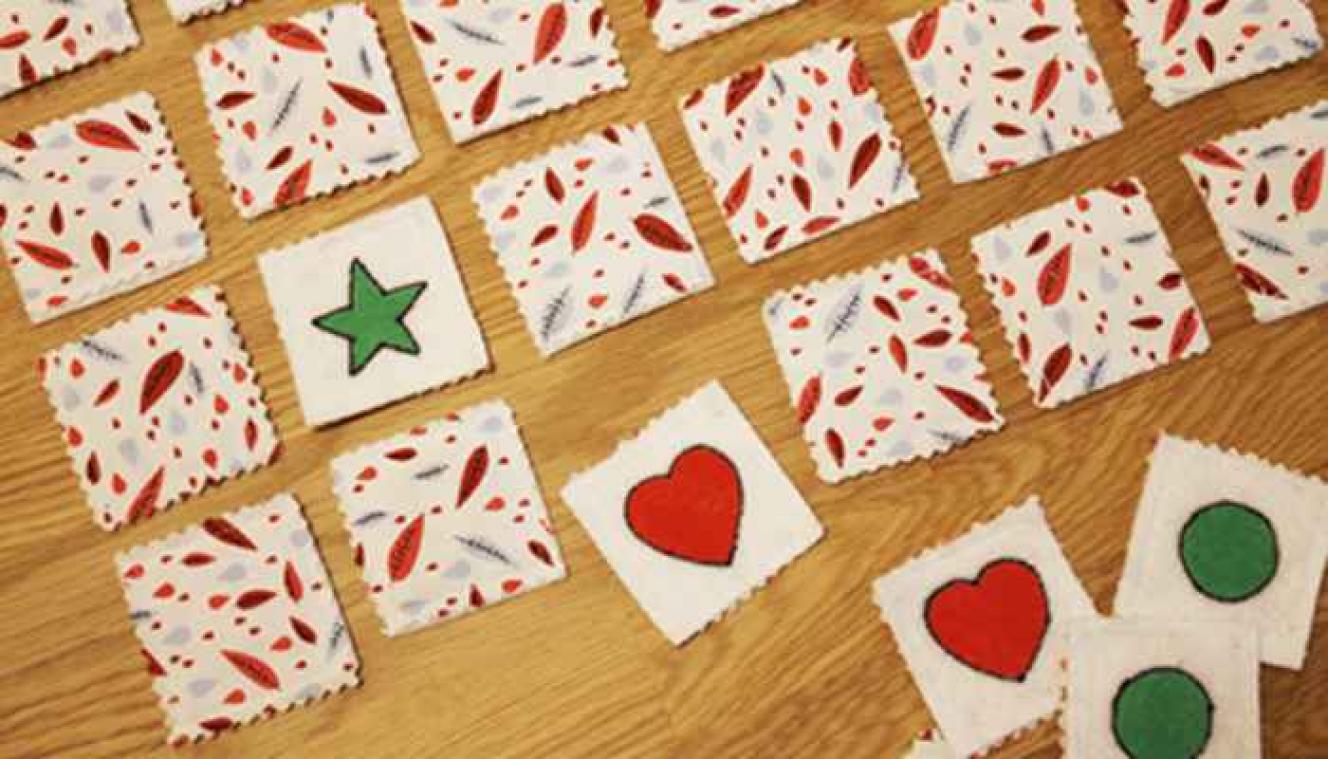 Verwen je kleuter met een zelfgemaakt memory-spel