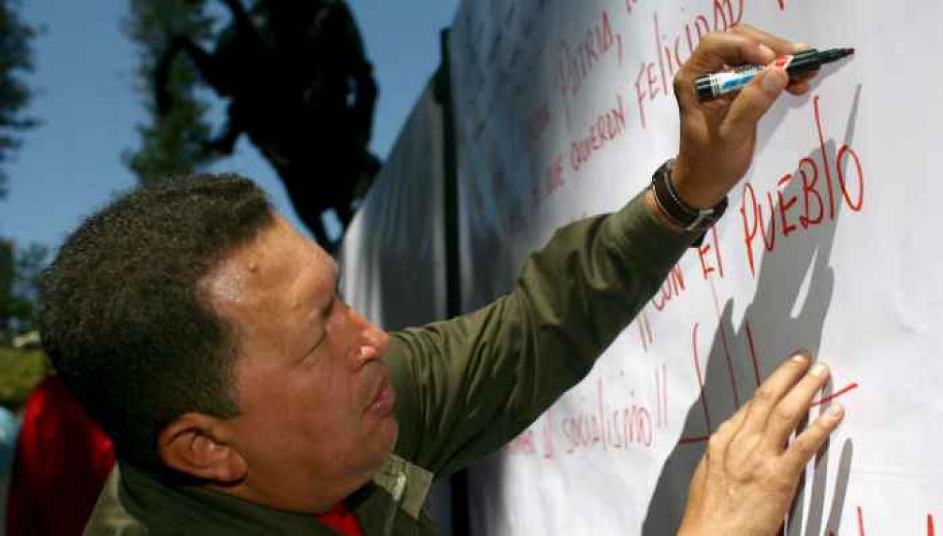 Voormalig leider Venezuela heeft nu zijn eigen lettertype