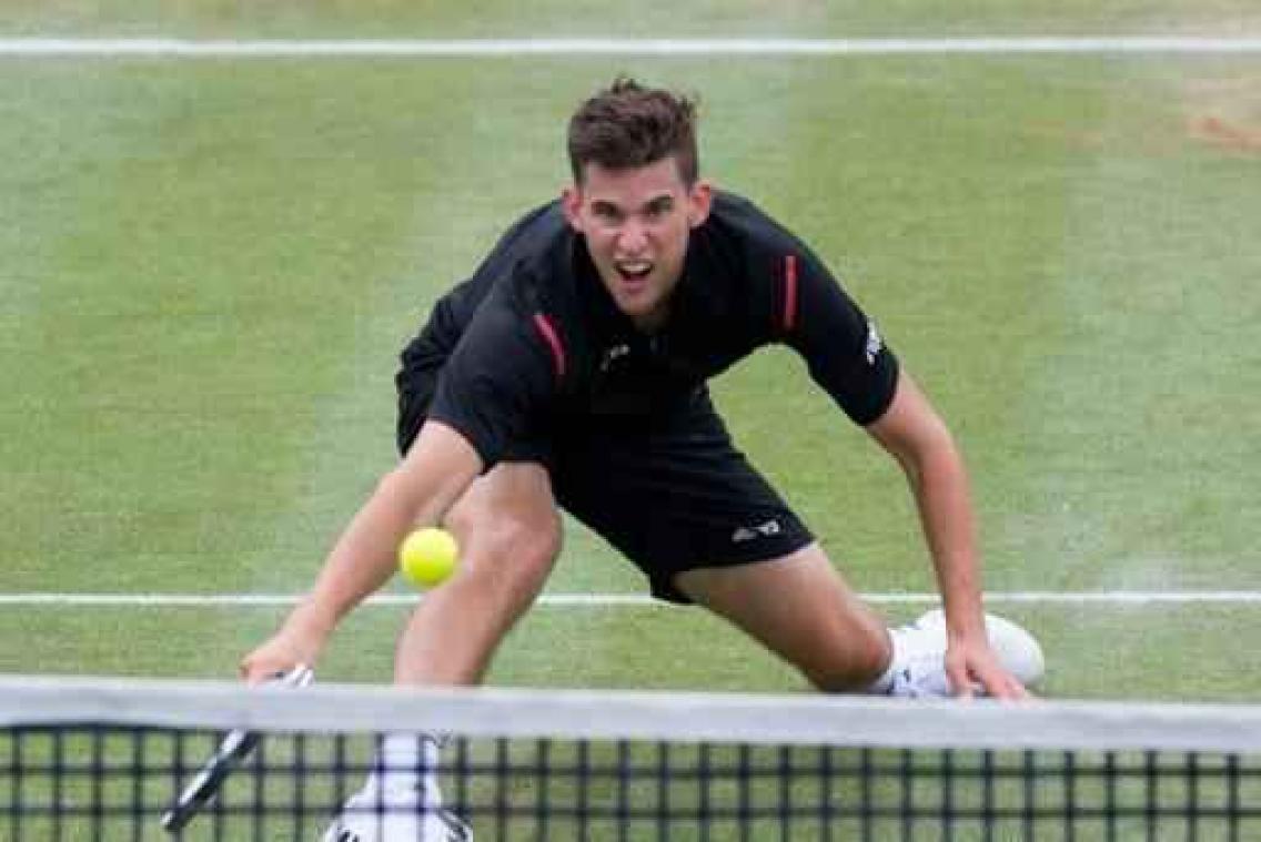 ATP Stuttgart - Finale tussen Dominic Thiem en Philipp Kohlschreiber wordt maandag afgewerkt