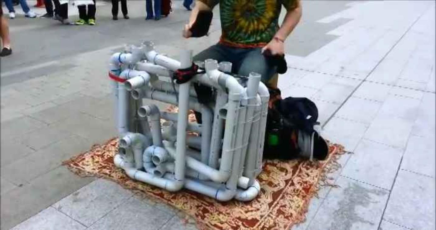 Pvc-buizen kunnen ook een instrument zijn