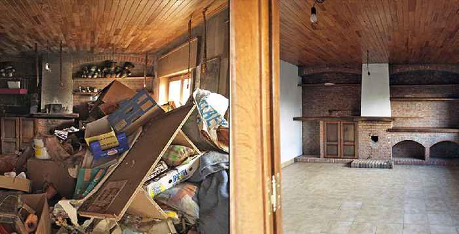 Het begint altijd met een tas koffie... en het eindigt met 60 ton afval in huis