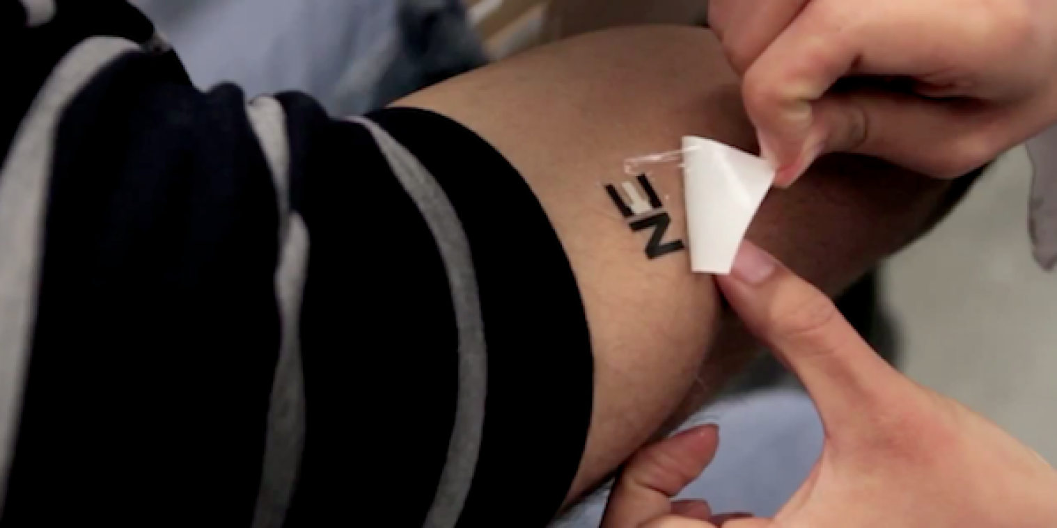 Deze tijdelijke tatoeage zet zweet om in energie