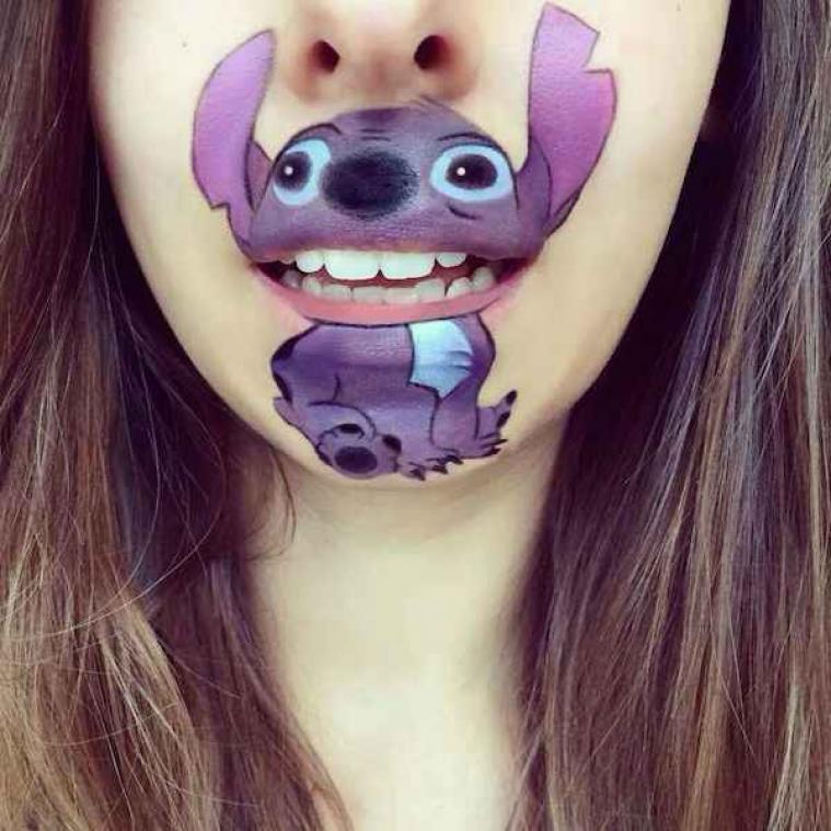 Getalenteerde make-up artiest schildert Disney-figuren op haar mond