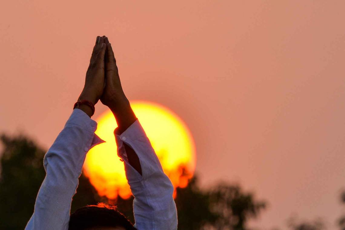 In Beeld: Miljoenen yogi's vieren internationale yogadag