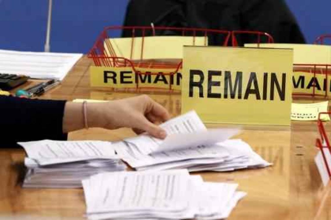 Brits EU-referendum - Pro-EU-kamp aan de leiding met 74 bureaus geteld