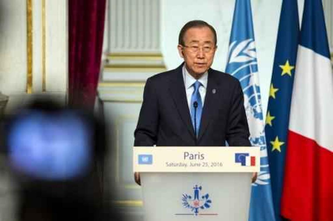 Brexit - Ban Ki-moon hoopt dat Verenigd Koninkrijk en EU essentiële partners van VN blijven