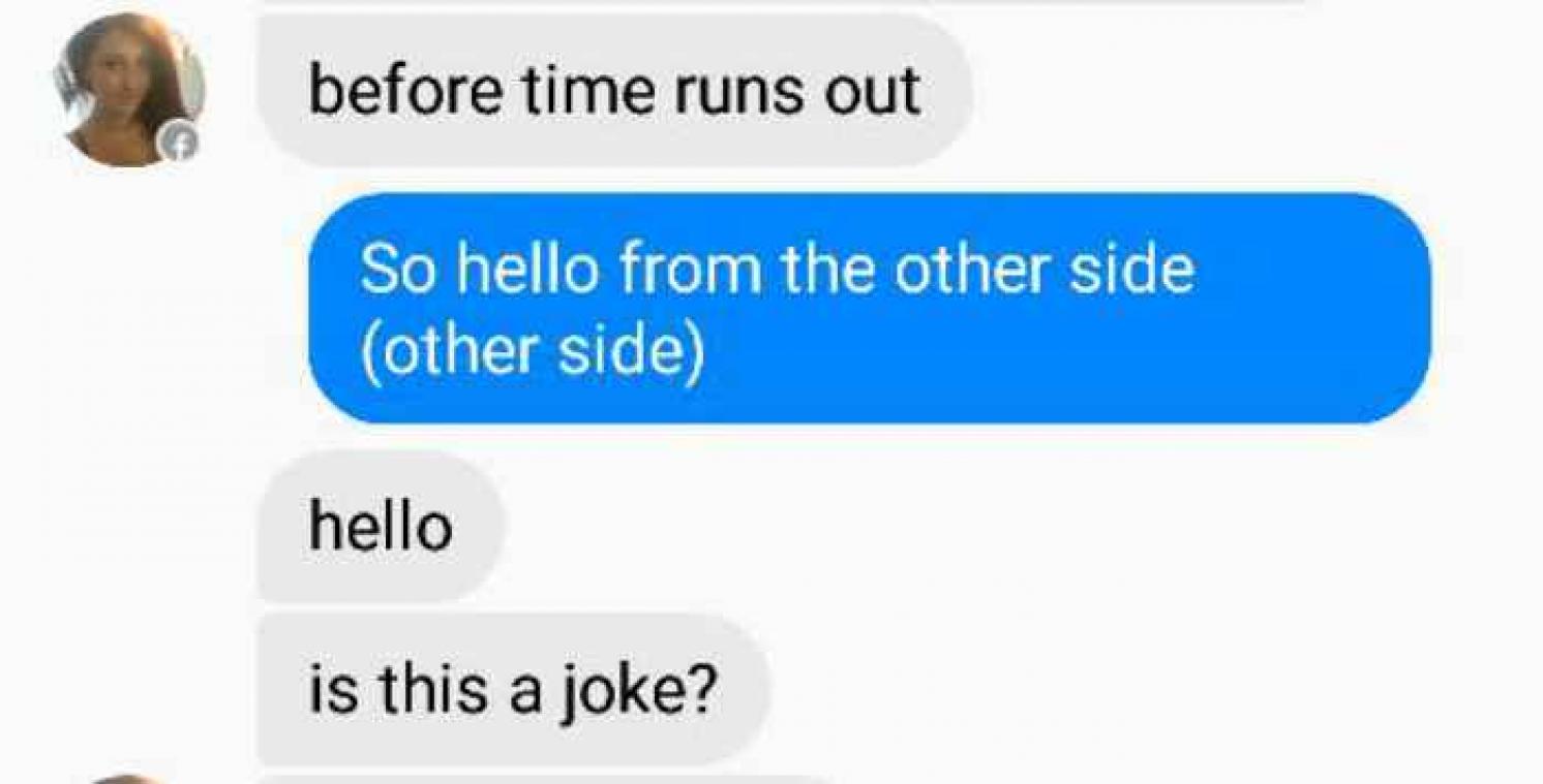 Man zet internetoplichtster op haar plaats met songtekst van Adele