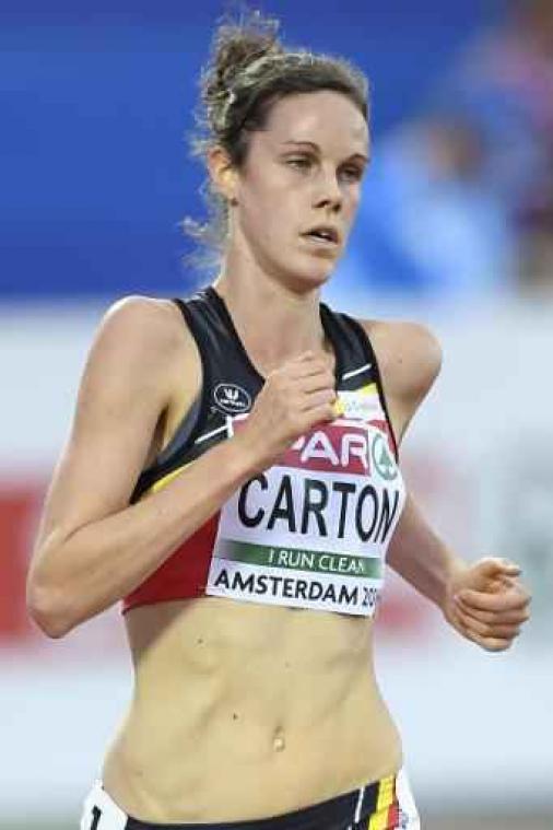 EK atletiek - Louise Carton is tevreden met haar zevende plaats