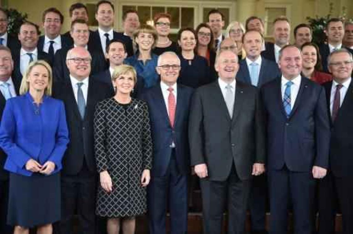Malcolm Turnbull legt eed af als premier van Australië