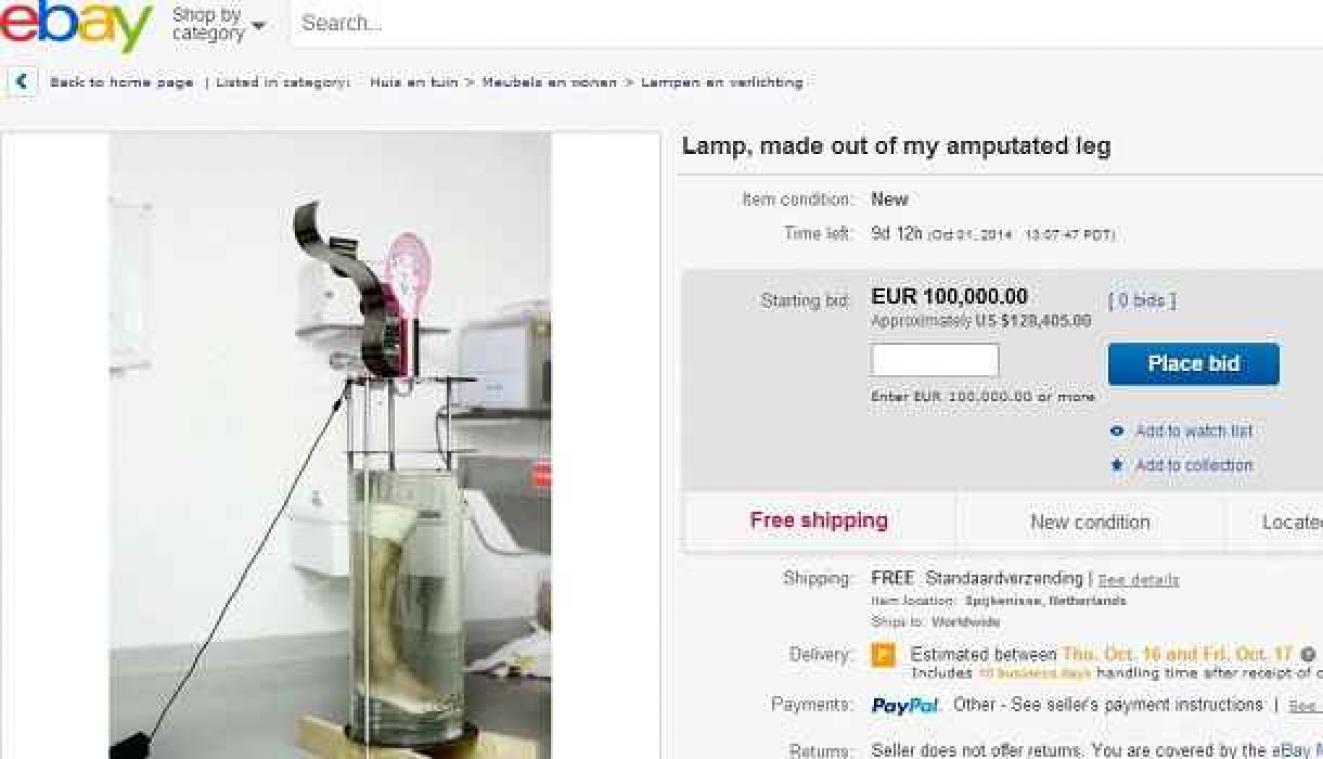 eBay weigert de verkoop van beenlamp