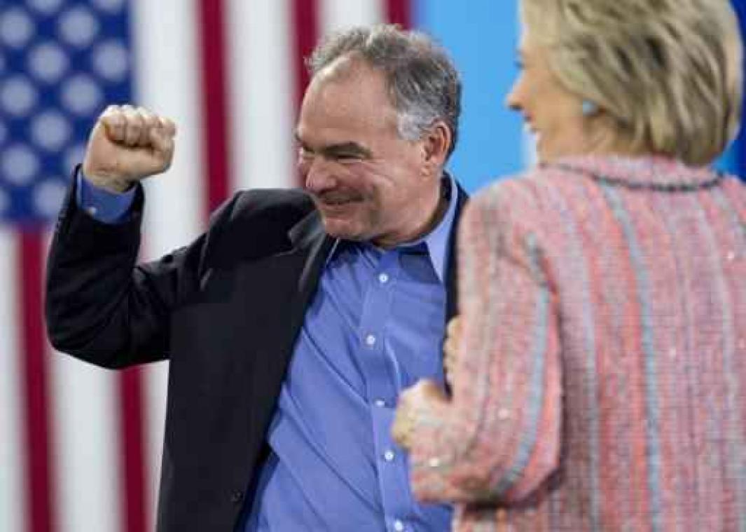 Senator Tim Kaine grootste kanshebber om running mate van Hillary Clinton te worden