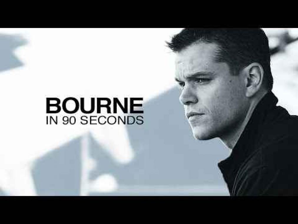 Matt Damon vat Bourne-trilogie samen in 90 seconden