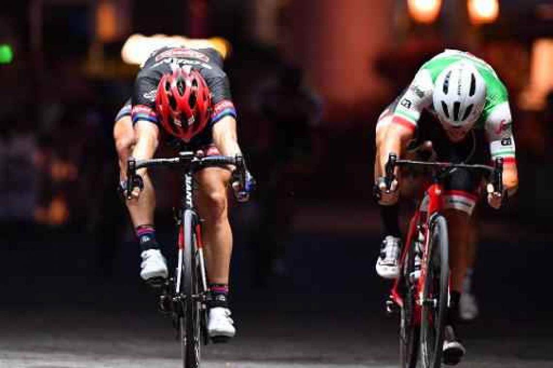 Natourcriterium Mechelen - John Degenkolb sprint sneller dan Giacomo Nizzolo