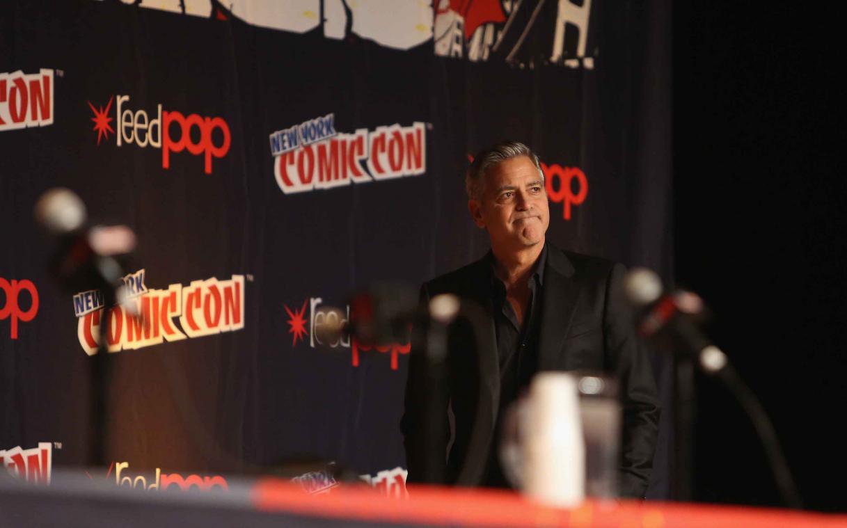 Clooney onderbreekt zijn huwelijksreis voor Comic Con