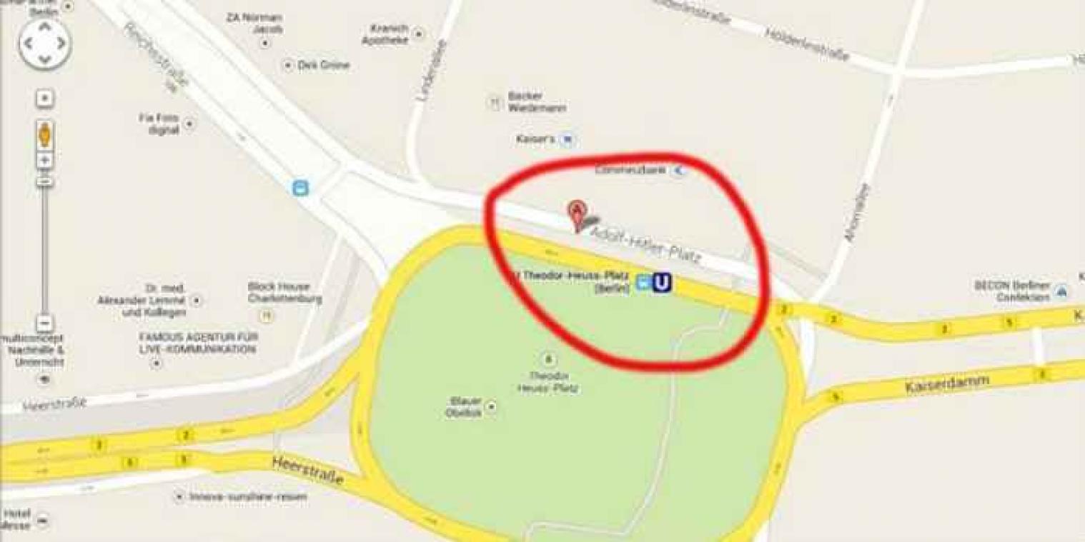 Google excuseert zich voor Adolf-Hitler-Platz in Berlijn