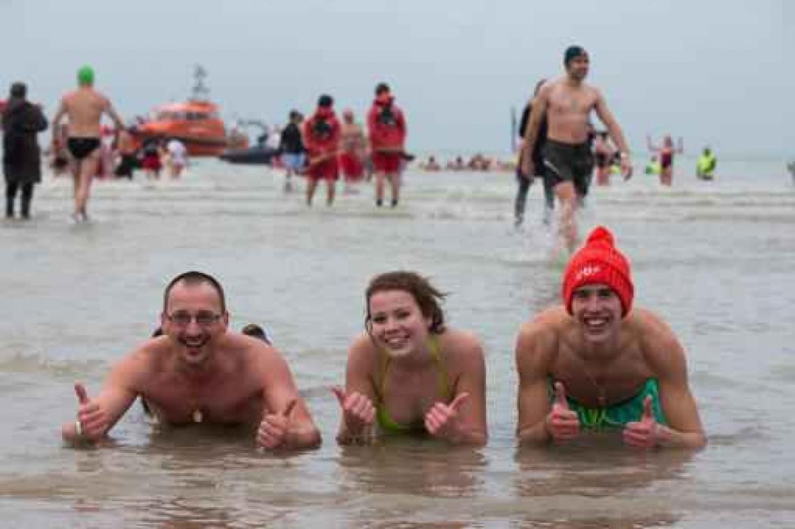 Nieuwjaarsduik Oostende op 1 januari