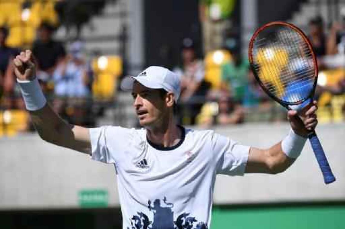 OS 2016 - Titelverdediger Andy Murray op een drafje naar finale