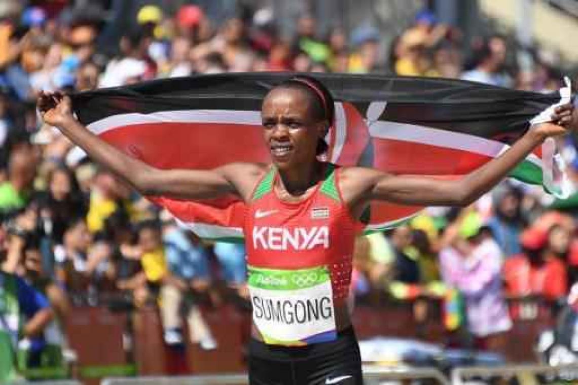 OS 2016 - Sumgong haalt eerste olympisch marathongoud bij de vrouwen voor Kenia, Dejaeghere 47e