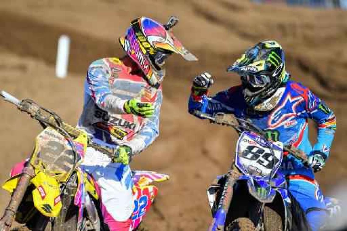 Kevin Strijbos, Jeremy Van Horebeek en Clément Desalle in Motorcross der Naties