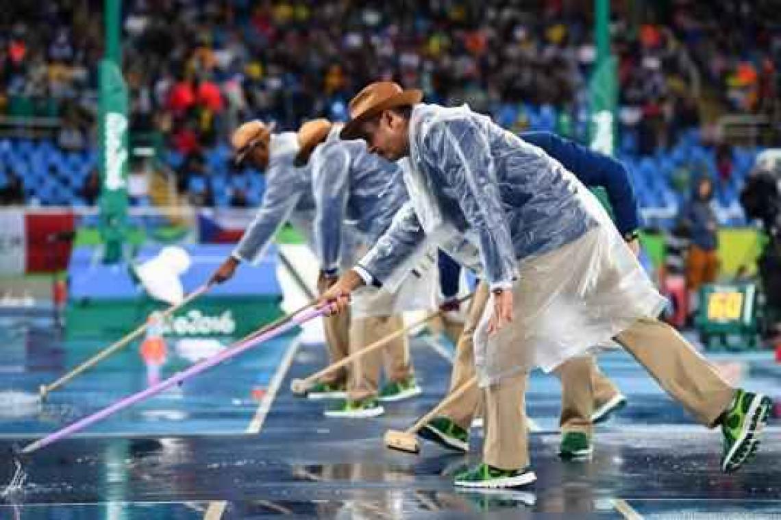 OS 2016 - Extra hordenreeks door hevige regenval