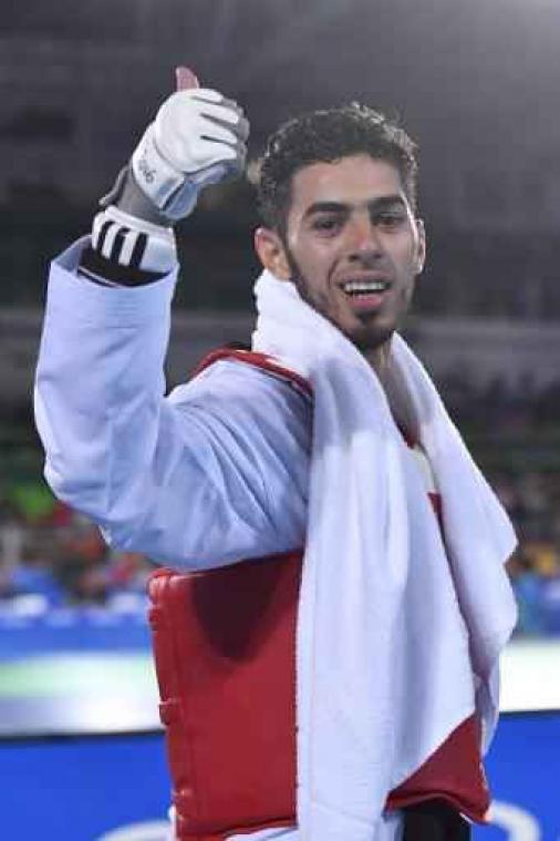 Taekwondoka Jaouad Achab naar halve finales