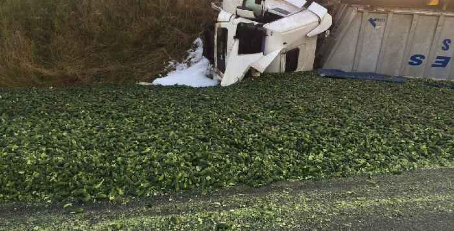 Nederlandse snelweg bezaaid met augurken