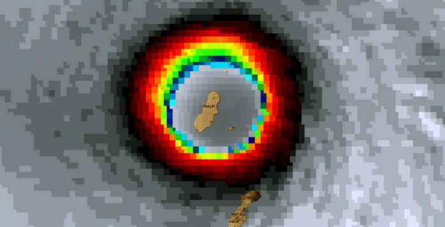 Filipijns eiland ligt letterlijk in het oog van de storm