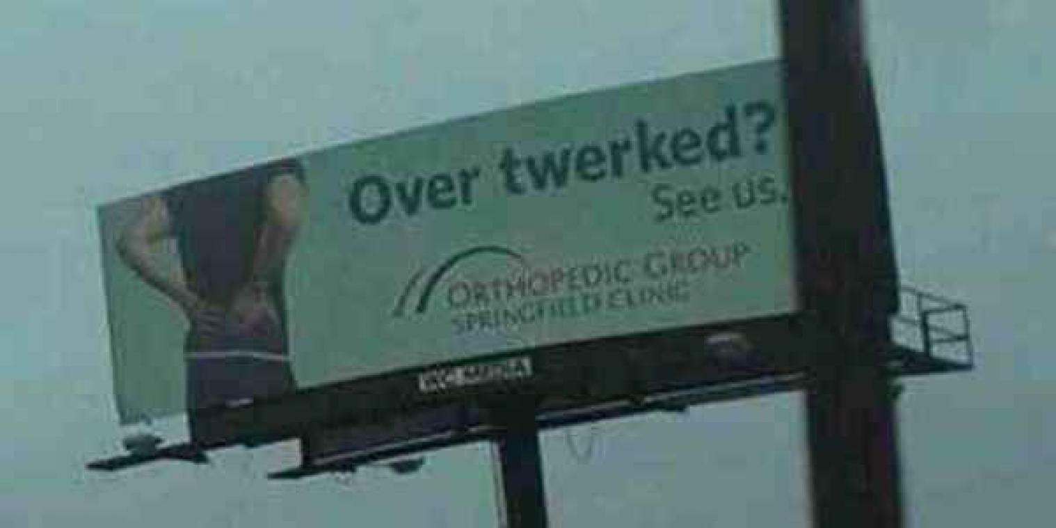 "Teveel getwerked? Ga naar de orthopedist!"