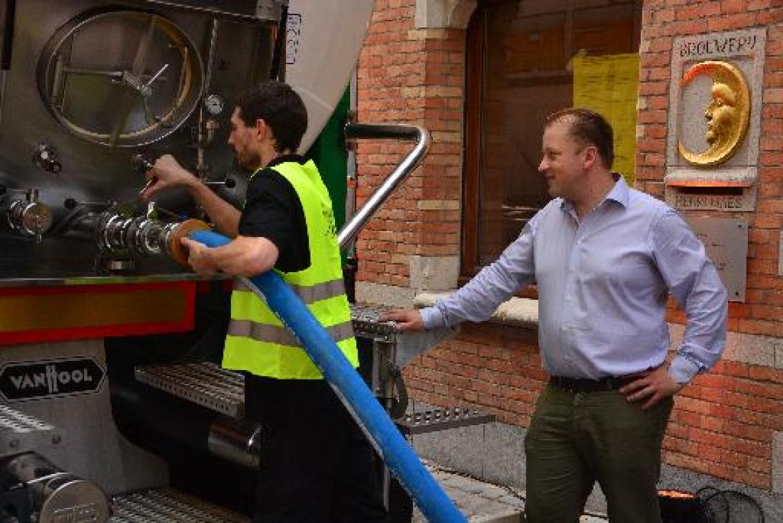 Brugse brouwerij De Halve Maan neemt pijplijn in gebruik