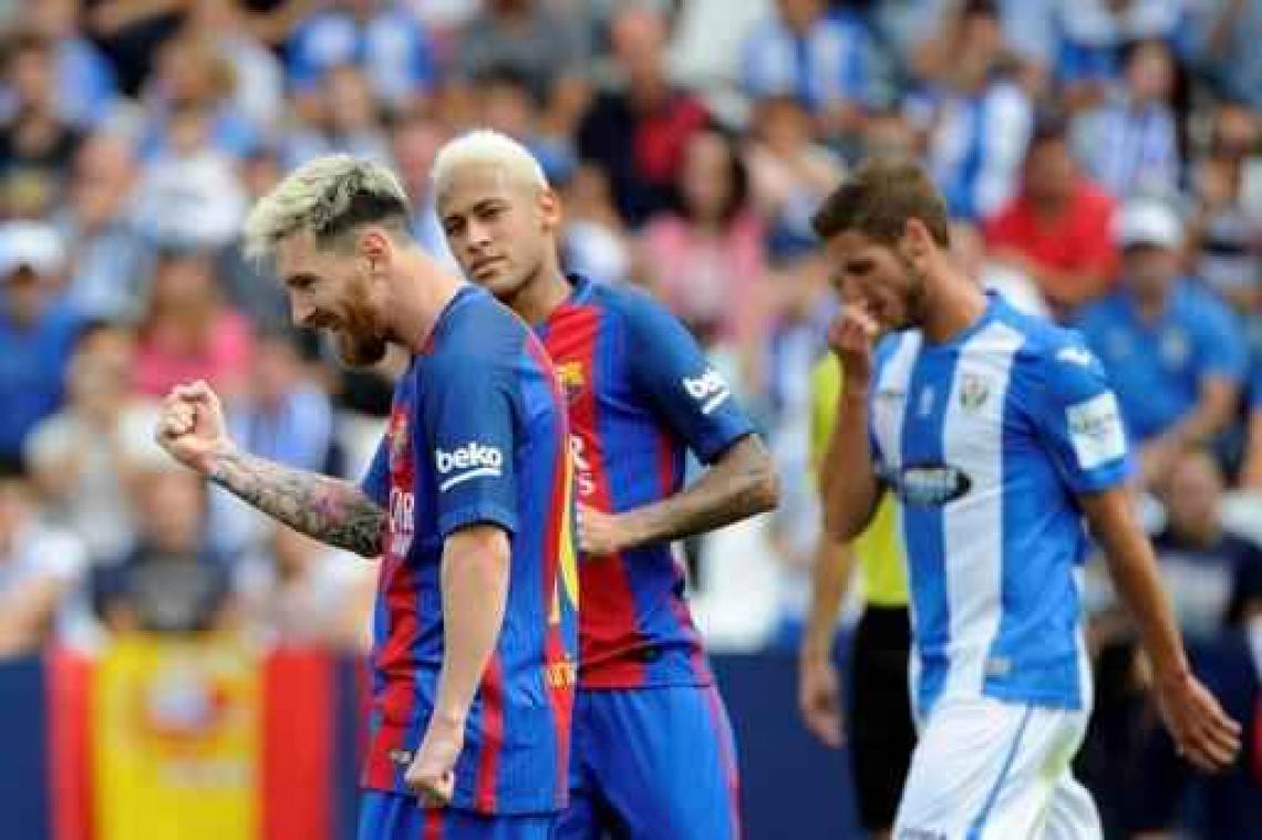 MSN leidt FC Barcelona naar ruime zege bij Leganes