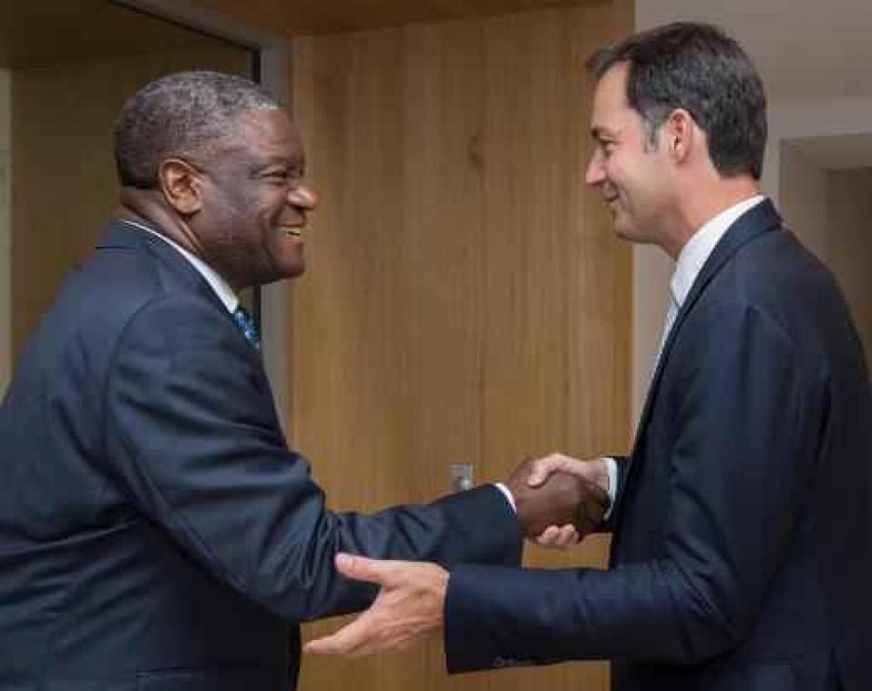 De Croo bespreekt in New York situatie in Congo met dokter Mukwege