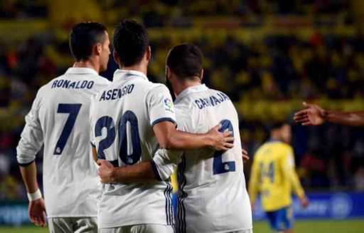 Primera Division - Real Madrid laat twee punten liggen bij Las Palmas