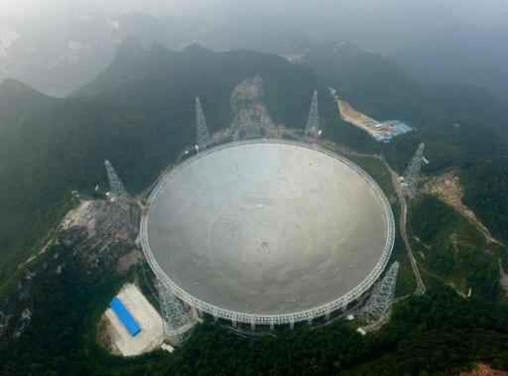 China probeert te telefoneren met E.T.