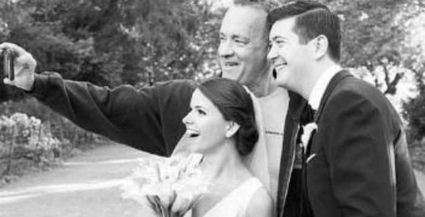 Tom Hanks verstoort huwelijksfotoshoot