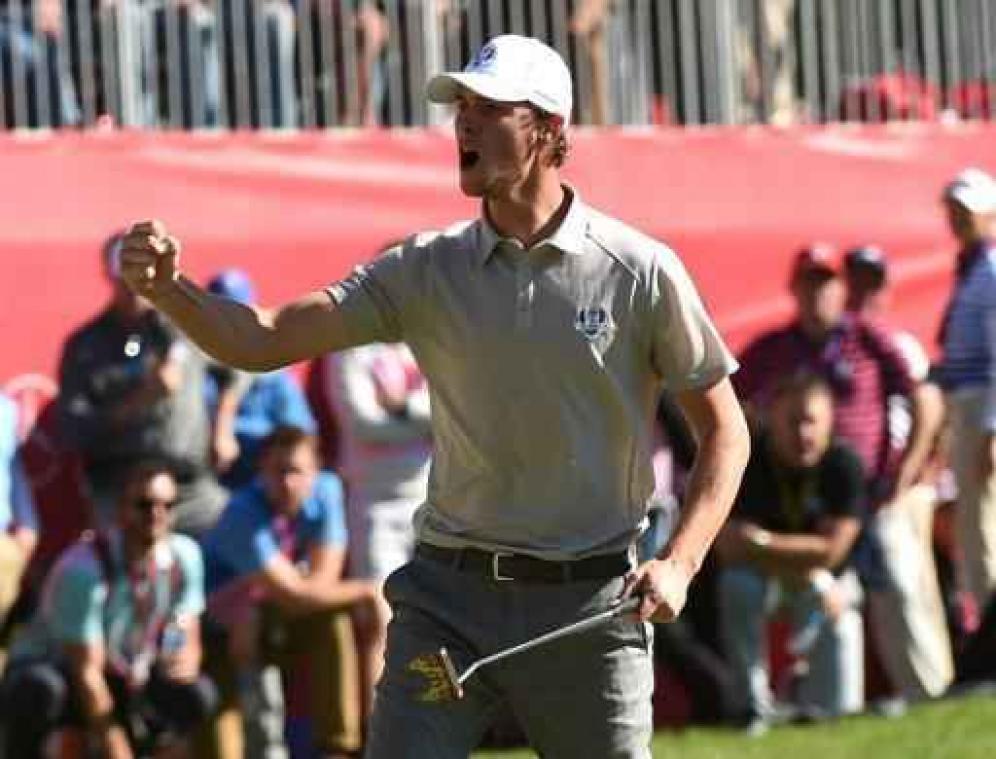 Ryder Cup - Pieters en McIlroy zorgen voor enig Europees punt