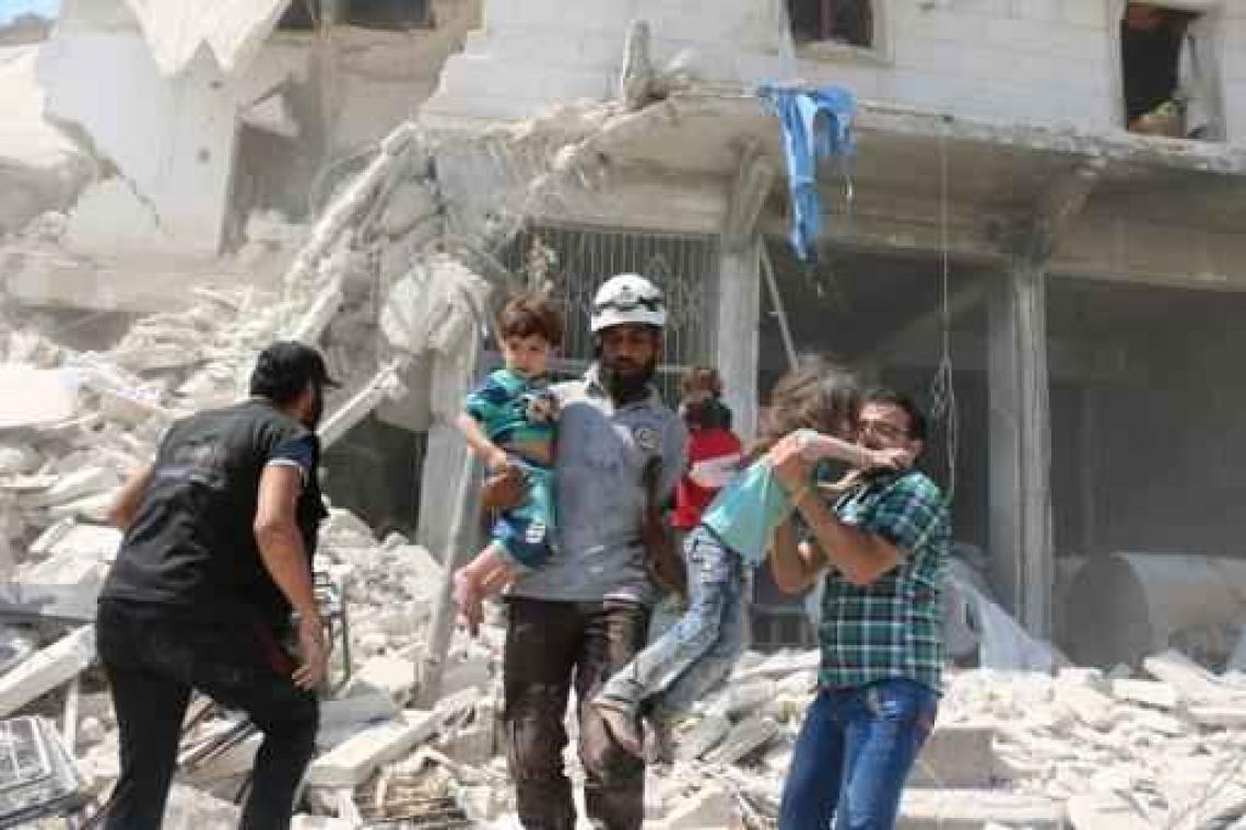 Betoging in Brussel tegen bombardementen op Aleppo