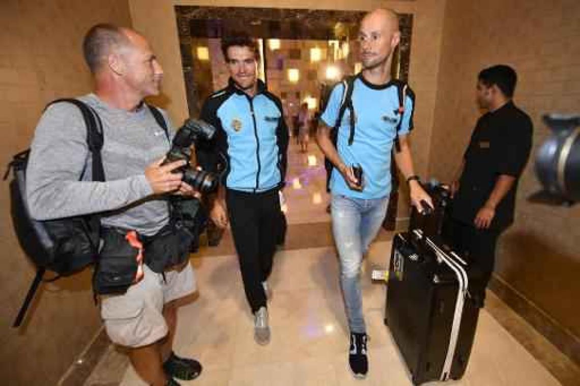 Belgische profrenners gearriveerd in Doha voor WK
