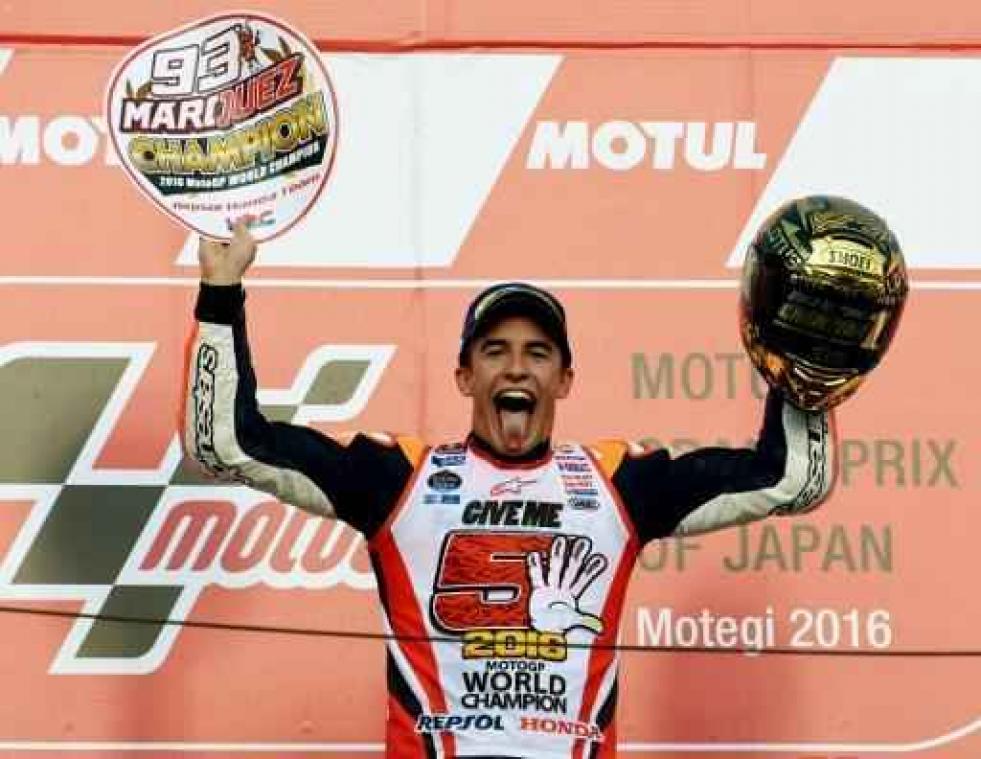 Marc Marquez verzekert zich van derde wereldtitel in MotoGP