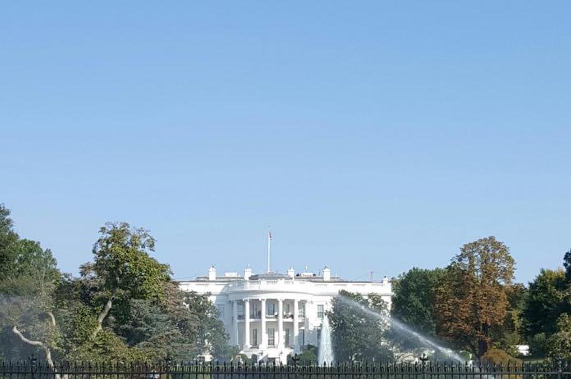 Washington D. C. kleurt blauw