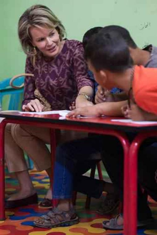 Humanitaire missie Mathilde en De Croo naar Jordanië - Unicef werkt in Jordanië ook aan mentale zorg vluchtelingenkinderen