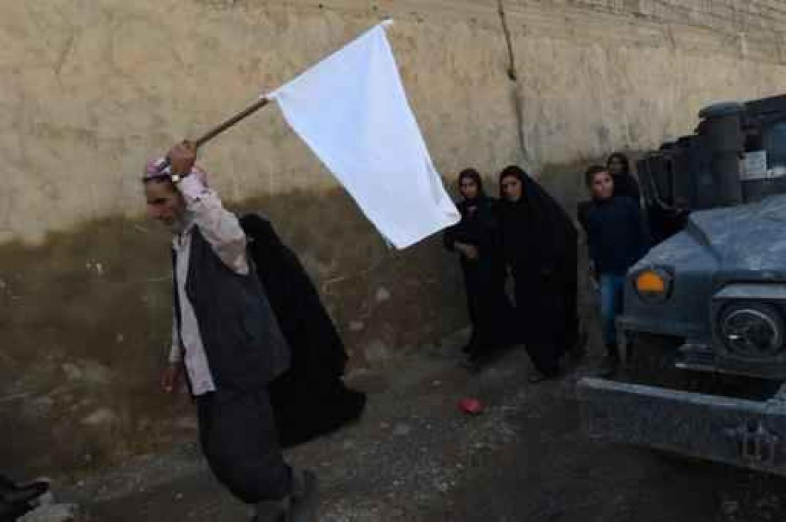 Gevechten in heroverd dorp bij Mosoel