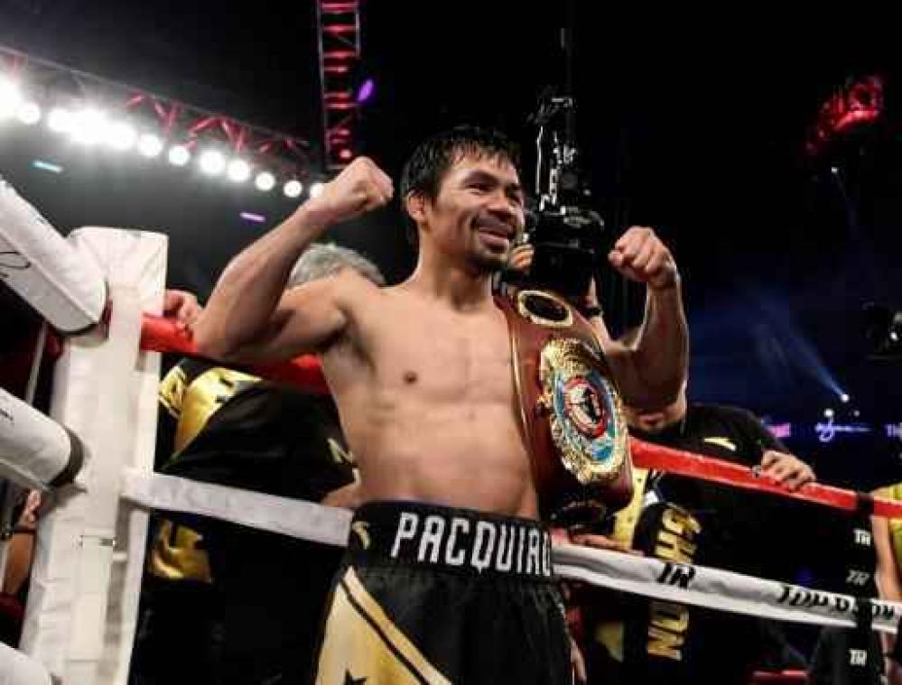 Manny Pacquiao pakt wereldtitel bij terugkeer in de ring