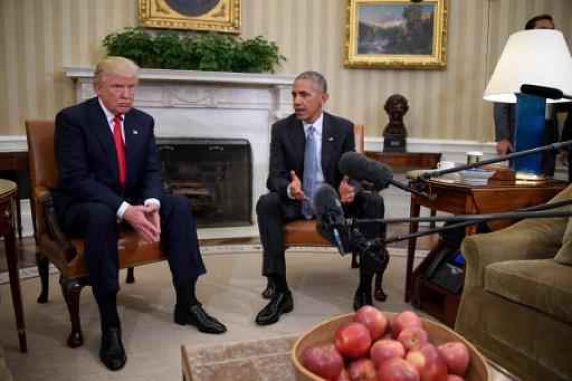 Trump en Obama vol lof voor elkaar