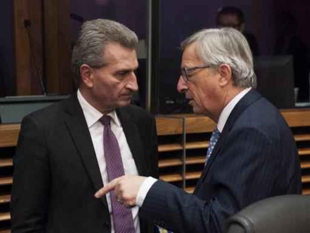 Europees Commissievoorzitter Juncker behoudt vertrouwen in eurocommissaris Oettinger
