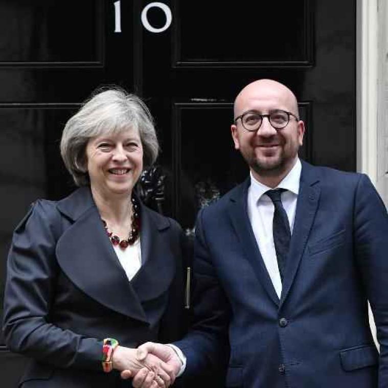Charles Michel ontmoet Britse premier Theresa May in Londen