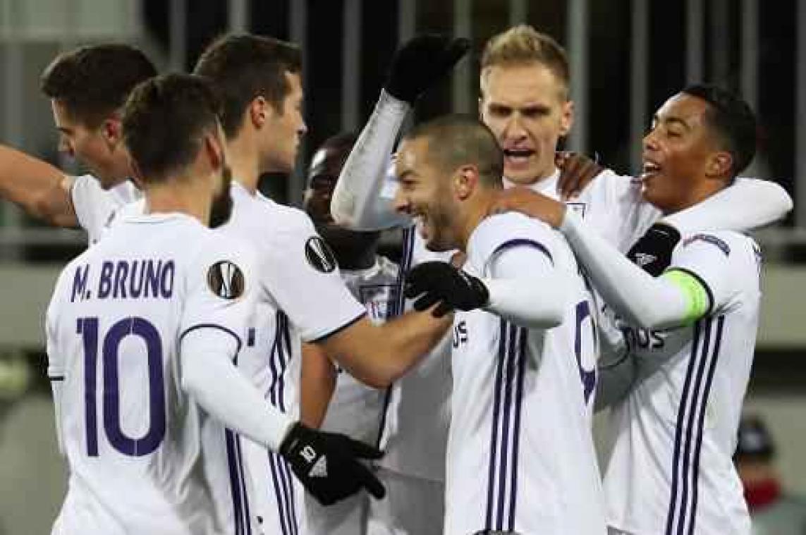 Europa League - Anderlecht plaatst zich voor 16e finales na gelijkspel in Saint-Étienne - Mainz