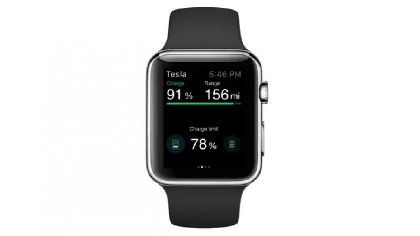 Met de Tesla app voor de Apple Watch bestuur je je auto vanaf je pols