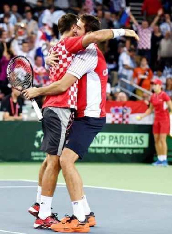 Davis Cup - Kroatië leidt in finale na dubbelspel
