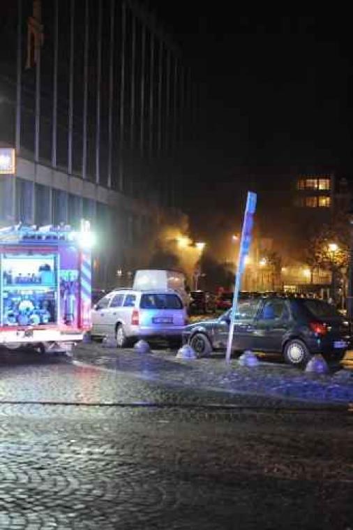 Brand in parking Opéra in Luik: twee personen licht geïntoxiceerd
